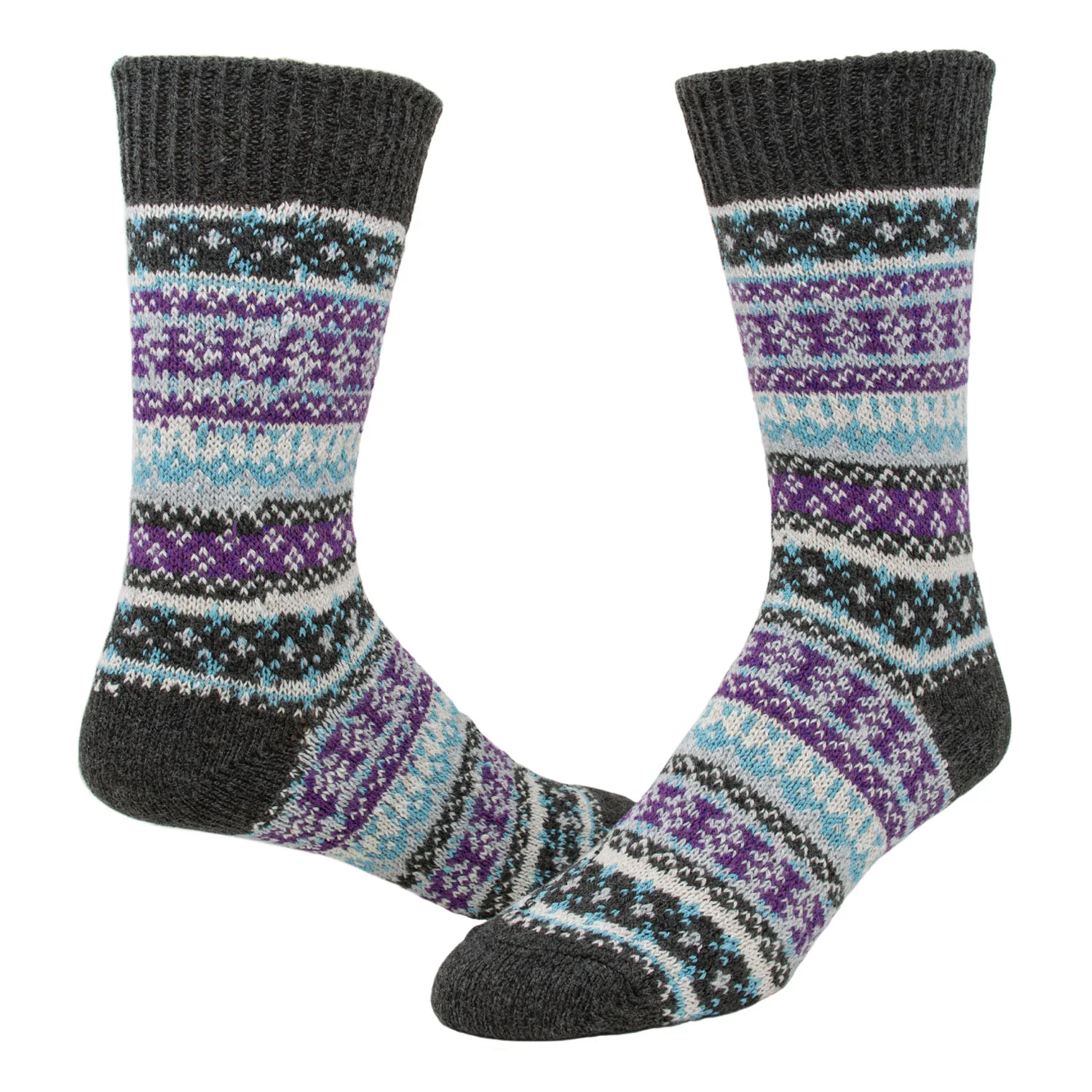 Fairisle Lightweight Crew Sock - Image 4